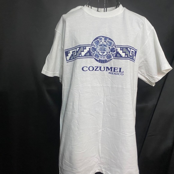 M&O‎ Knits Cozumel Mexico Souvenir Graphic T-Shirt Travel Vacation Tee M - Picture 1 of 3